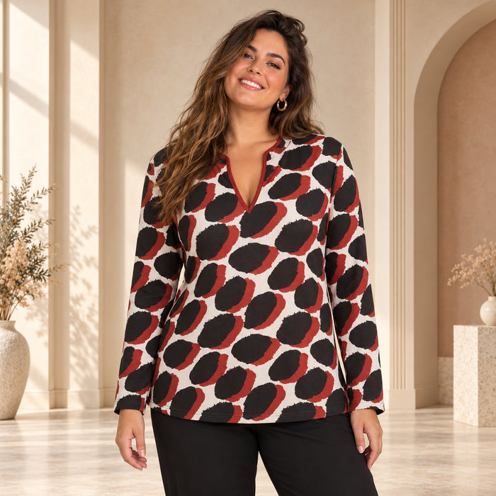 Camisa Dots Burdeos