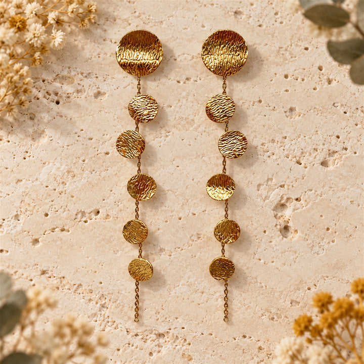 Pendientes Cascada Golden Drops