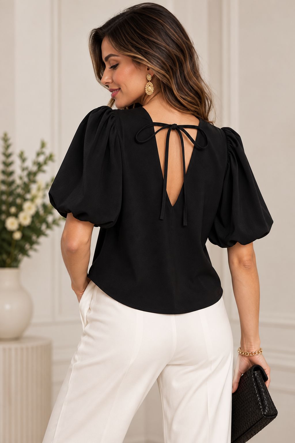 Blusa Ébano de Kartana, detalle