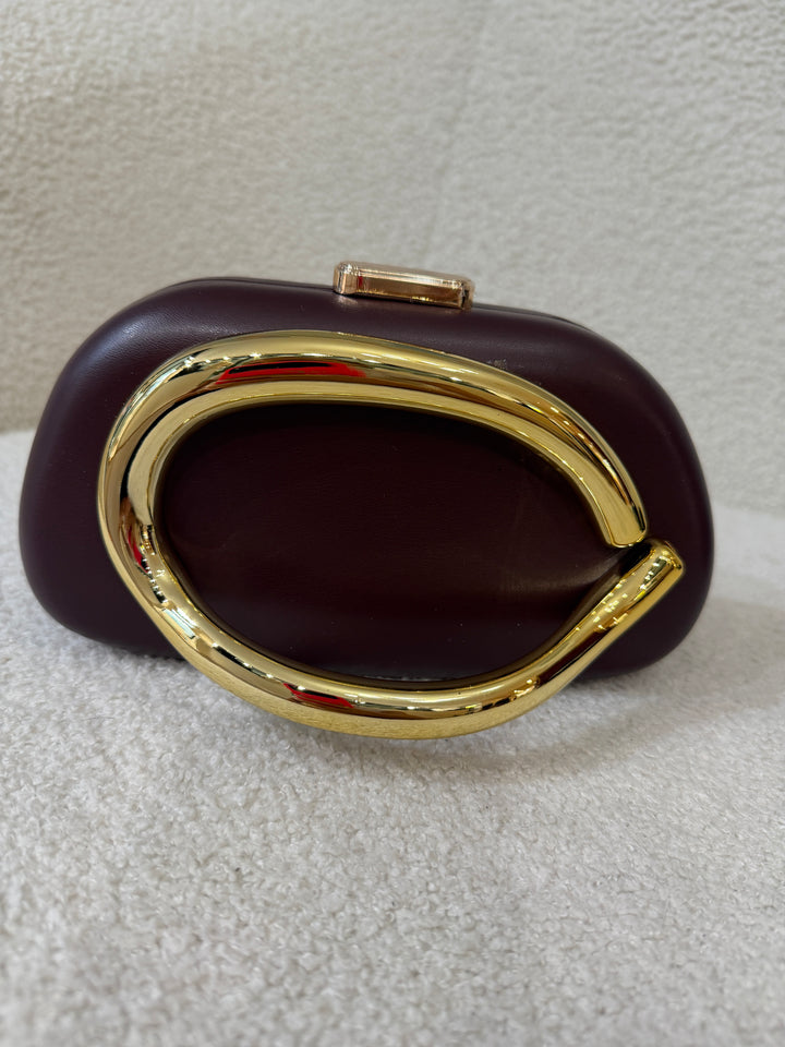 Bolso Clutch Aura Burdeos