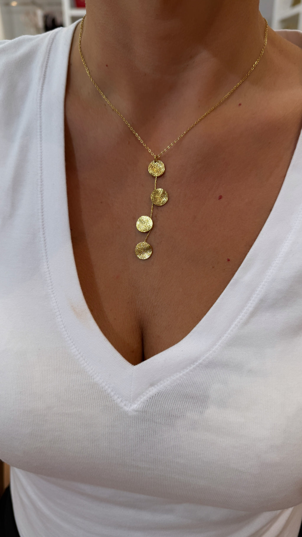 Collar Cascada Golden Drops