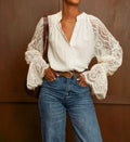 Camisa  Encaje Boho Blanca