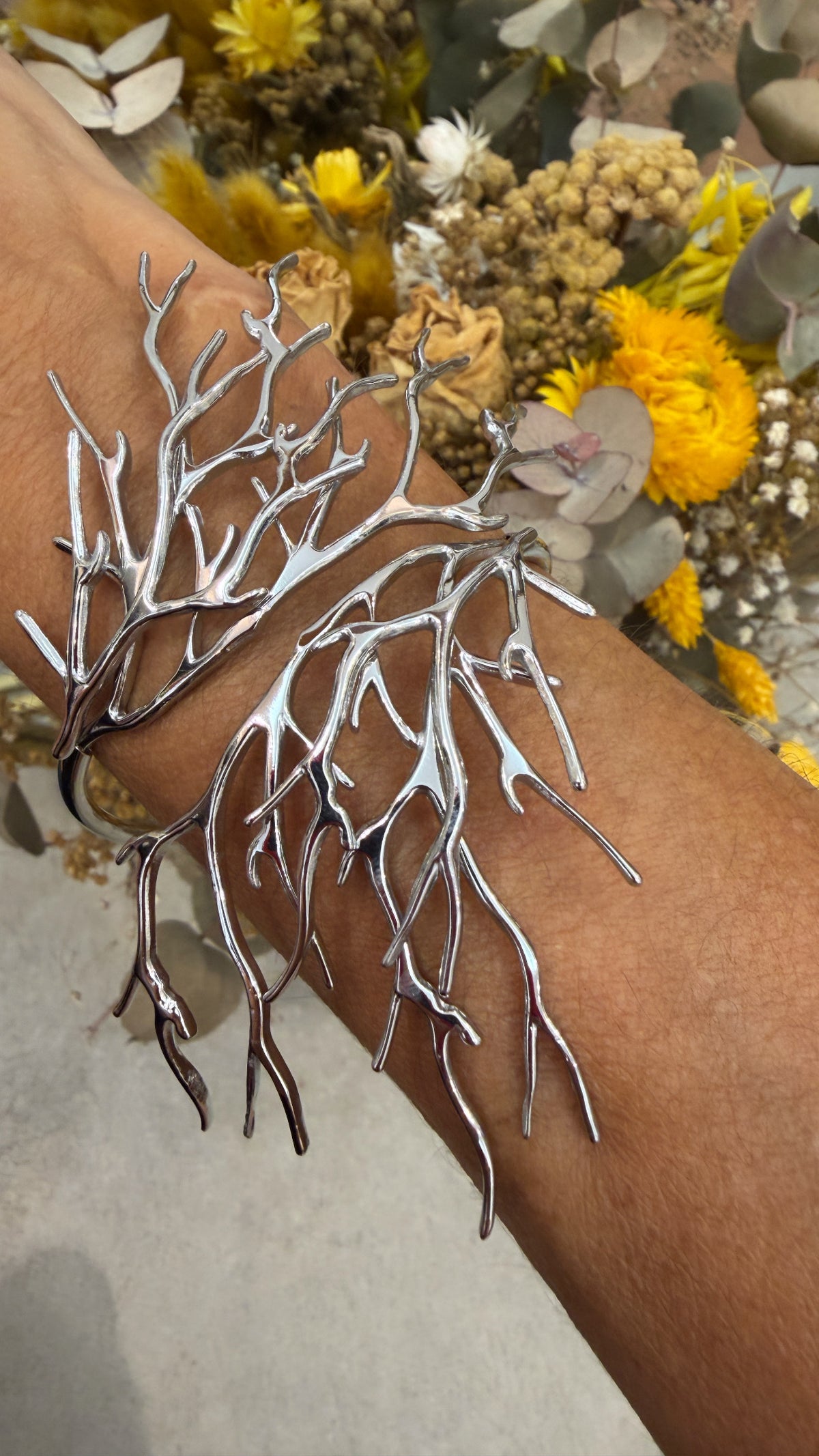 Brazalete Ancho CORAL Dorado
