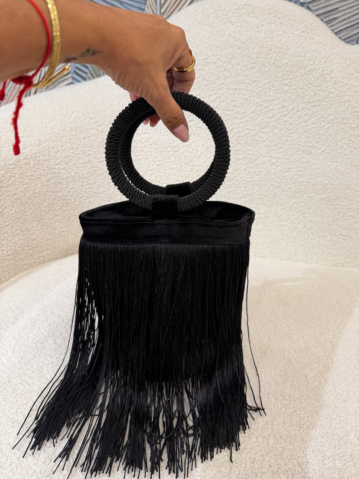 Bolso Boho Fringes Negro