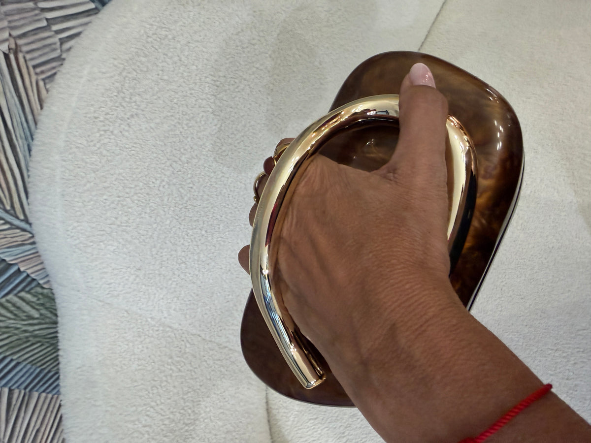 Bolso Clutch Aura Burdeos