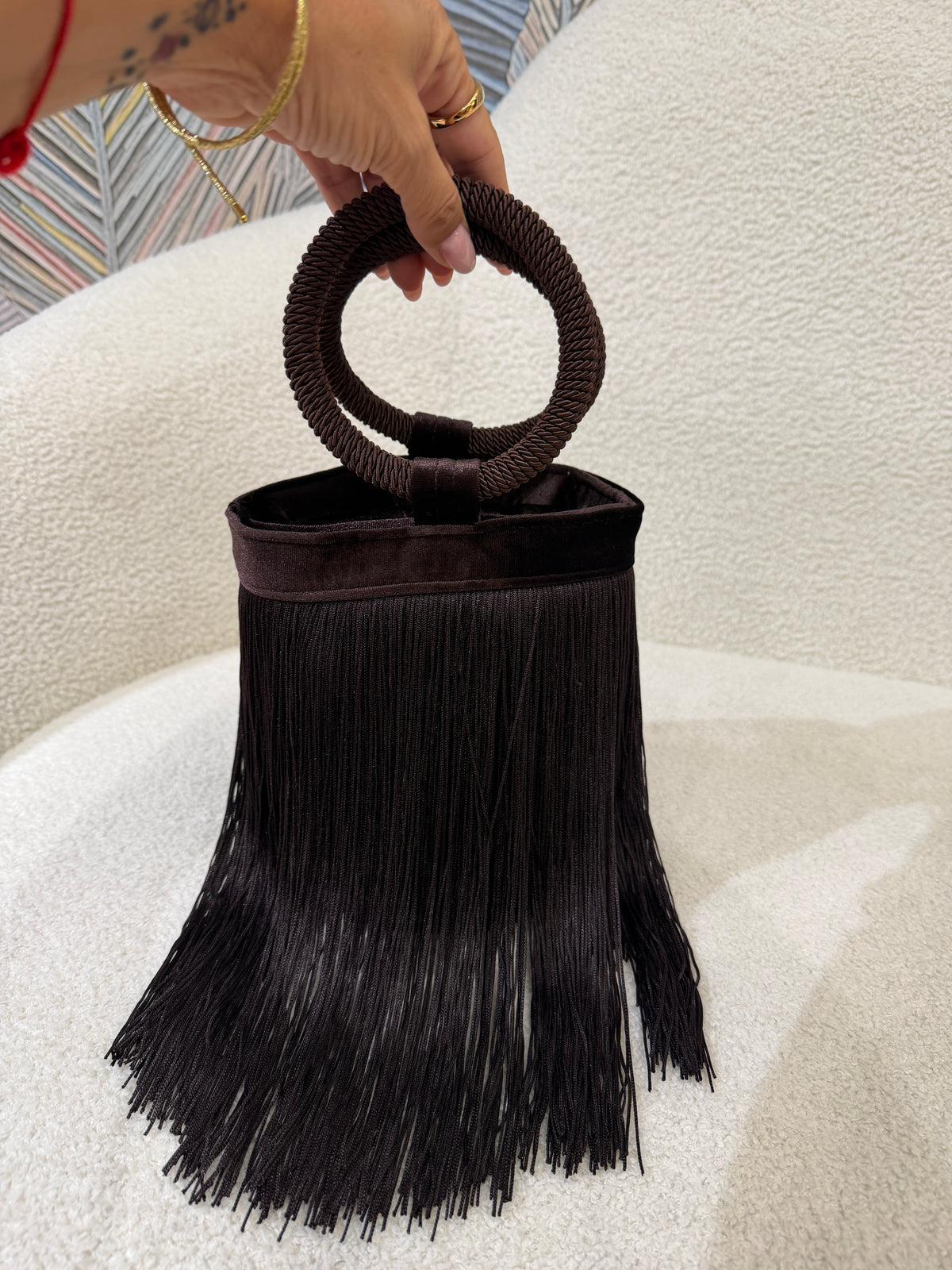 Bolso Boho Fringes Negro
