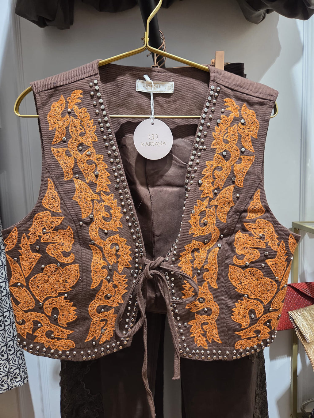 Chaleco Boho Terracota