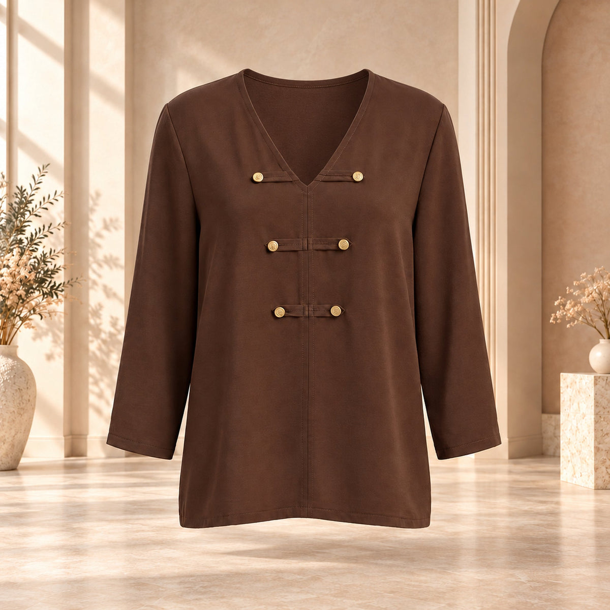 Camisa Carla Chocolate