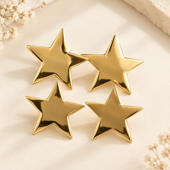 Pendiente Doble Estrella