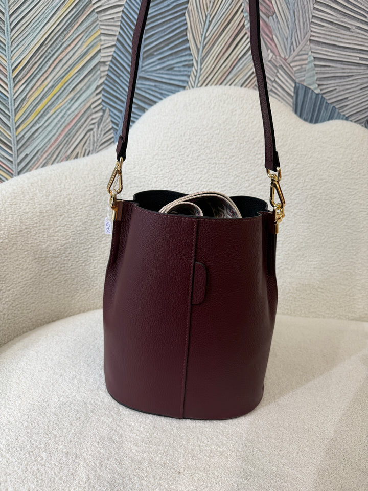 Bolso Bucket Burdeos Étnico