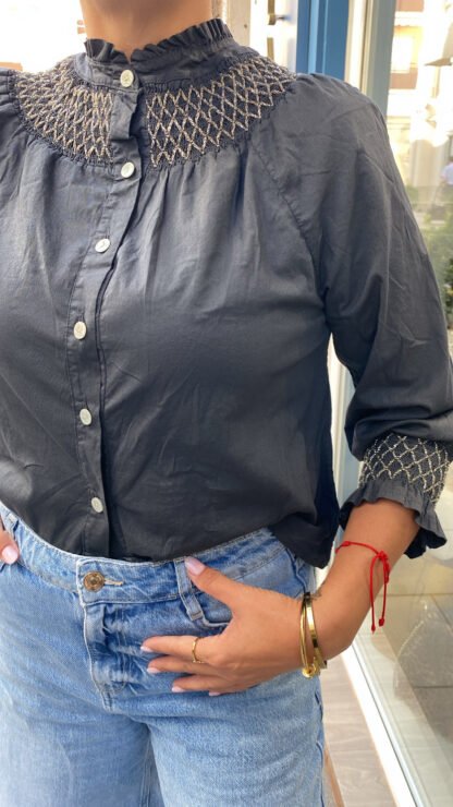 camisa maría gris